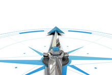 Digital Png Illustration Of Blue Compass On Transparent Background