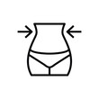 Slim waist waistline vector icon