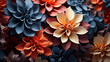 Abstrakte Blumen in lebhaften Farben
