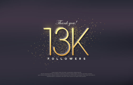 Simple design number 20. Celebration of achieving 13k followers number.