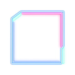Wall Mural - abstract futuristic hud frame light neon