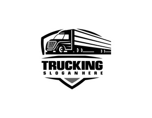 A template of Truck Logo, cargo logo, delivery cargo trucks, Logistic logo