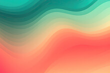 Retro Grainy Gradient Background Noise Texture Effect Summer Poster Design Orange Teal Green Pink Abstract Wave Pattern