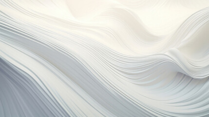 Wall Mural - abstract white waves creating whirling patterns