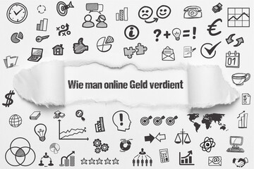 Poster - Wie man online Geld verdient	
