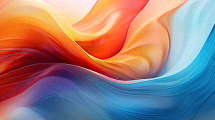 Wall Mural - colorful background with waves in harmonious motion