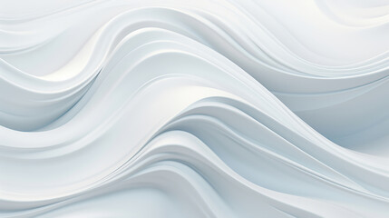Wall Mural - abstract white waves creating whirling patterns