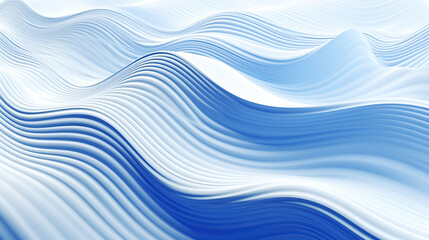 Wall Mural - abstract white and blue waves creating whirling patterns