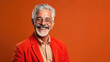 © Robert Kneschke - Hispanic man in 70s, short gray hair, red color theme