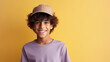 © Robert Kneschke - Brazilian boy in teens, curly black hair, baseball cap