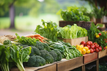 Wall Mural - vegetables in a market