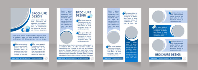 Labor and delivery support blank brochure layout design. Vertical poster template set with empty copy space for text. Premade corporate reports collection. Editable flyer paper pages