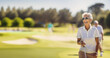 AI generated image of senior female on golf
