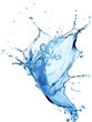 Water splash isolated on white background, transparent PNG