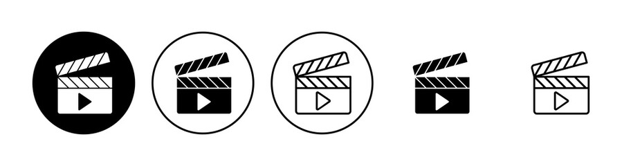 Video icon set. video camera icon vector. movie sign. cinema