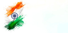 Indian Flag Made From Paint - AI-Generated