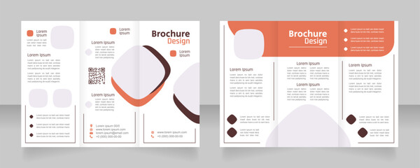 Wall Mural - food delivery service trifold brochure template design. zig-zag folded leaflet set with copy space f