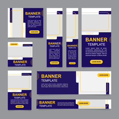 Wall Mural - financial management service for business web banner design template. vector flyer with text space. 