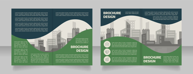 Wall Mural - sustainable building collaborative blank brochure design. template set with copy space for text. pre
