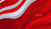 Modern Abstract Geometric Red White Background  Premium Vector