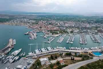 Sticker - Sigacik is one of the most beautiful touristic districts of Izmir. A neighborhood of Seferihisar. Drone footage.