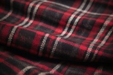 Checkered Fabric Closeup. Generate Ai