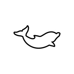 Wall Mural - dolphin icon vector. fish illustration sign. killer whale symbol. sea ​​life logo.