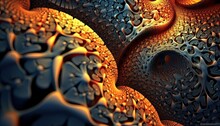 Organic Fractal Patterns Abstract 3D Render Wallpapper And Background