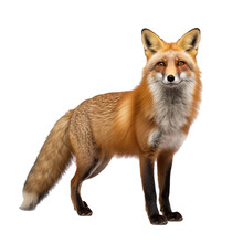 A Red Fox With A Fluffy Tail