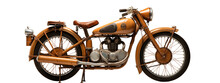 Orange Motorcycle Isolated On A Transparent Background