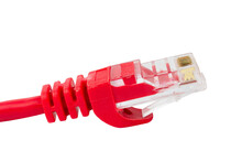 Rj-45 Connector On Ethernet Cable. Isolate On A White Background.