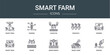 © MacroOne - set of 10 outline web smart farm icons such as smart farm, farming, conveyor, research, farming, smart farm, drone vector icons for report, presentation, diagram, web design, mobile app