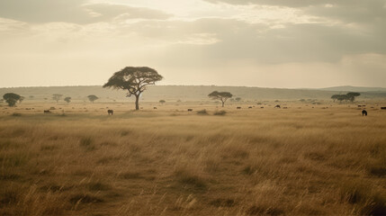 african savanna, yellow grass