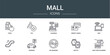 © MacroOne - set of 10 outline web mall icons such as food, toy, cashbox, credit cards, wifi, or, parking vector icons for report, presentation, diagram, web design, mobile app