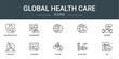 set of 10 outline web global health care icons such as bathroom scale, appointment, , training, exercise, calendar vector icons for report, presentation, diagram, web design, mobile