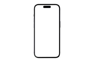 Smartphone with a blank screen on a white background. Smartphone mockup closeup isolated on white background.