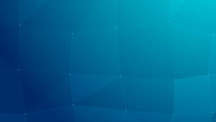 Poster - abstract animated blue gradient plexus background, 4k seamless loop video