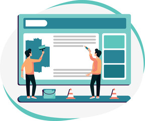 development team, little men develop website design