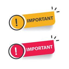 Announce message banner in yellow and red: important information.