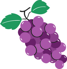 Wall Mural - Grape Flat Style Illustration