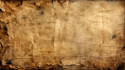 Wall Mural - old torn vintage paper background texture, manusript or parchment vertically oriented antique,grundg