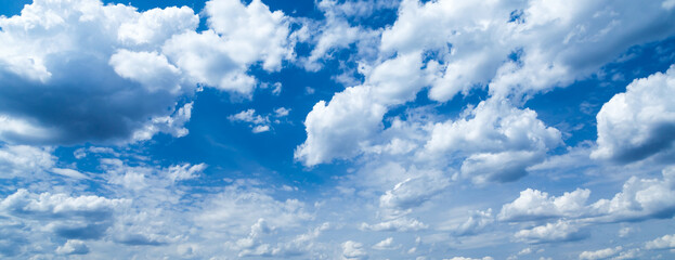 sky clouds panorama. blue sky and white clouds background