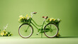Green eco transportation concept with a bicycle to shift towards sustainable commuting practices