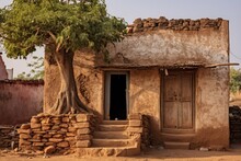 A Dwelling Located In A Village In Madhya Pradesh, India.