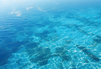 Wall Mural - sea water texture, a close up photo of blue waters from an airplane