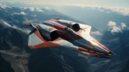 Modern futuristic fighter plane concept