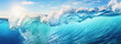 © evening_tao - Wide surf view of clear rushing waves