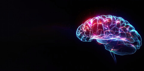 illuminated human brain, generative ai