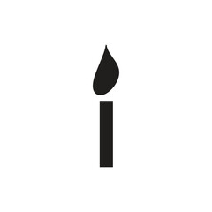 Wall Mural - candle logo icon