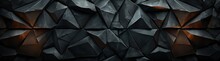 Black Texture, Seamless Geometric Background In Black, In The Style Of Texture Contrast, Abstraction, Generative Ai